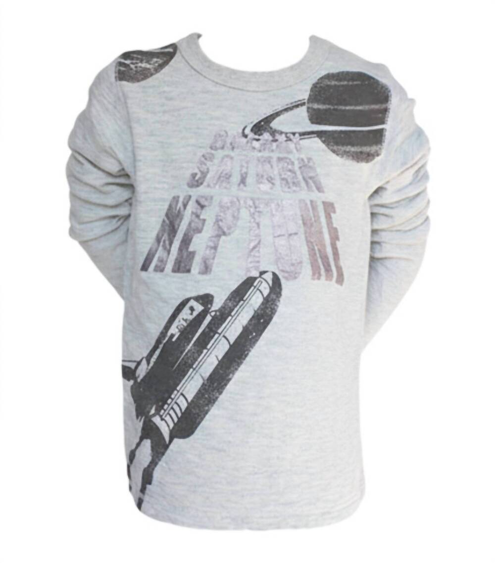 NEW BIT'Z KIDS kids long sleeve space slub t-shirt in grey